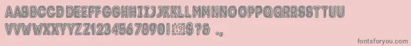 Trolli Font – Gray Fonts on Pink Background