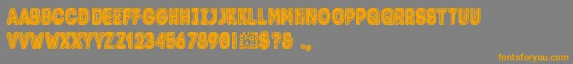 Trolli Font – Orange Fonts on Gray Background