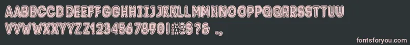 Trolli Font – Pink Fonts on Black Background