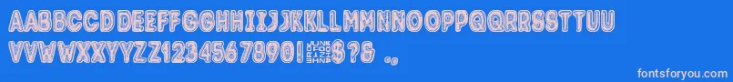 Trolli Font – Pink Fonts on Blue Background