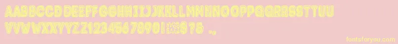 Trolli Font – Yellow Fonts on Pink Background