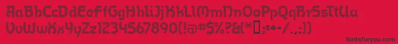 OmegaMf Font – Black Fonts on Red Background