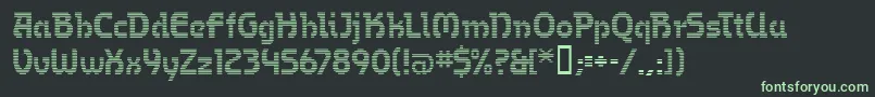 Fonte OmegaMf – fontes verdes em um fundo preto