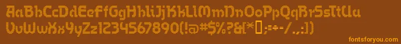 Шрифт OmegaMf – оранжевые шрифты на коричневом фоне