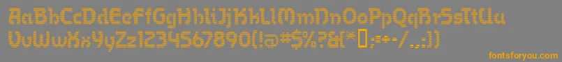 OmegaMf-Schriftart – Orangefarbene Schriften auf grauem Hintergrund