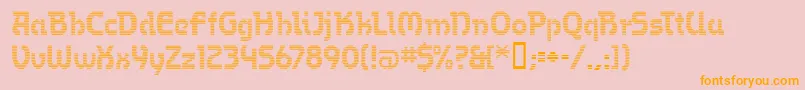Police OmegaMf – polices orange sur fond rose