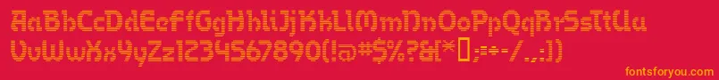 OmegaMf Font – Orange Fonts on Red Background