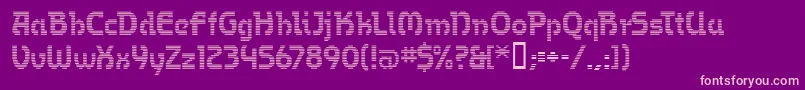 OmegaMf Font – Pink Fonts on Purple Background