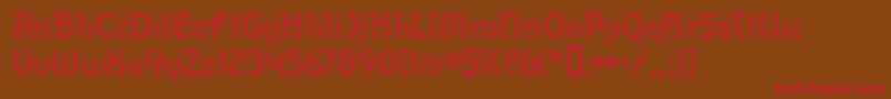 OmegaMf Font – Red Fonts on Brown Background