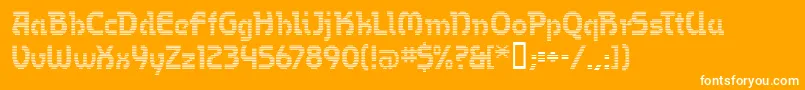 OmegaMf Font – White Fonts on Orange Background