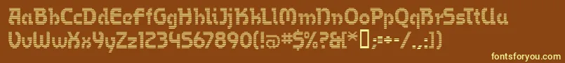 Шрифт OmegaMf – жёлтые шрифты на коричневом фоне