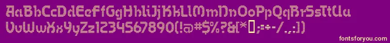 OmegaMf Font – Yellow Fonts on Purple Background