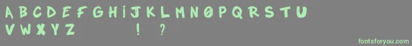 Notadropelight Font – Green Fonts on Gray Background