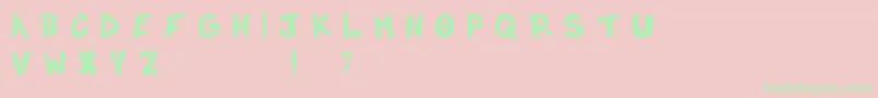 Notadropelight Font – Green Fonts on Pink Background