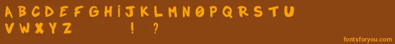 Notadropelight Font – Orange Fonts on Brown Background