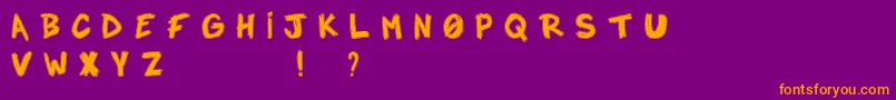 Notadropelight Font – Orange Fonts on Purple Background