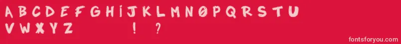 Notadropelight Font – Pink Fonts on Red Background