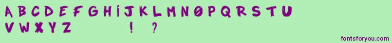 Notadropelight Font – Purple Fonts on Green Background