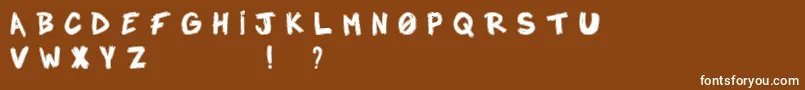 Notadropelightフォントについての詳細 フォントNotadropelight – 茶色の背景に白い文字