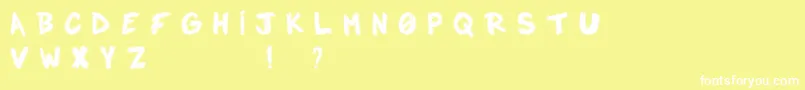 Notadropelight Font – White Fonts on Yellow Background