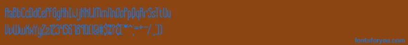 Supragl Font – Blue Fonts on Brown Background