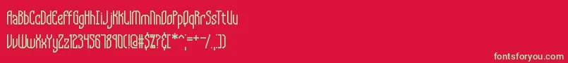 Supragl Font – Green Fonts on Red Background