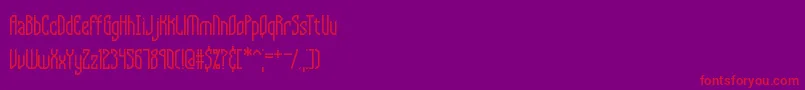 Fonte Supragl – fontes vermelhas em um fundo violeta