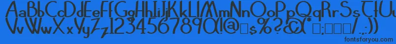ClarittyBold Font – Black Fonts on Blue Background