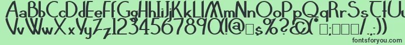 ClarittyBold Font – Black Fonts on Green Background