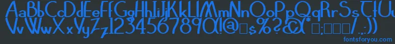 ClarittyBold Font – Blue Fonts on Black Background