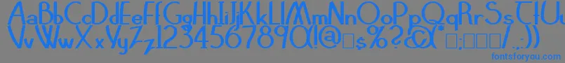 ClarittyBold Font – Blue Fonts on Gray Background