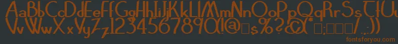ClarittyBold-fontti – ruskeat fontit mustalla taustalla