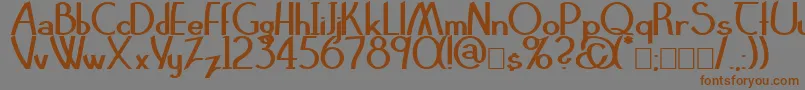 ClarittyBold Font – Brown Fonts on Gray Background