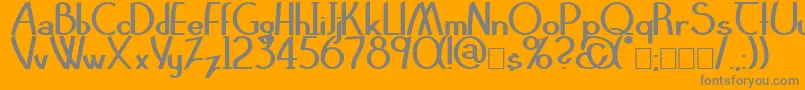 ClarittyBold Font – Gray Fonts on Orange Background