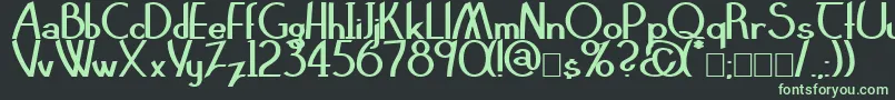 ClarittyBold Font – Green Fonts on Black Background