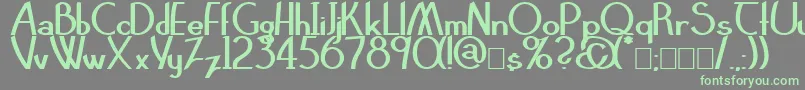 ClarittyBold Font – Green Fonts on Gray Background