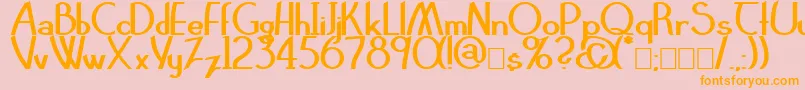 ClarittyBold Font – Orange Fonts on Pink Background