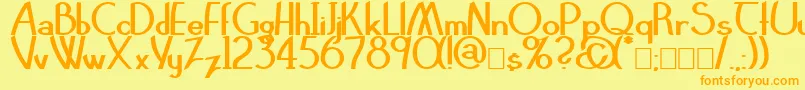 ClarittyBold Font – Orange Fonts on Yellow Background