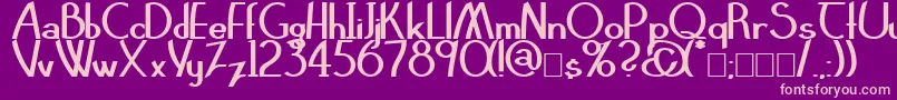 ClarittyBold Font – Pink Fonts on Purple Background