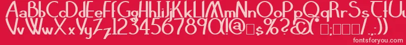 ClarittyBold Font – Pink Fonts on Red Background