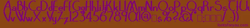 More about ClarittyBold Font ClarittyBold Font – Purple Fonts on Brown Background