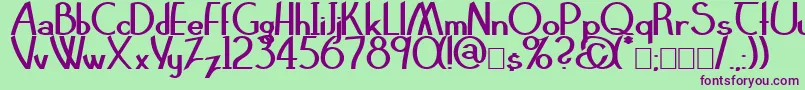 ClarittyBold Font – Purple Fonts on Green Background