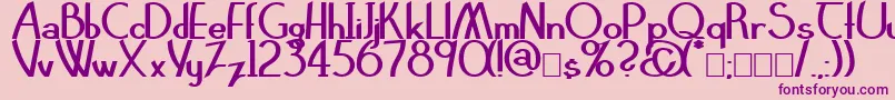 ClarittyBold Font – Purple Fonts on Pink Background