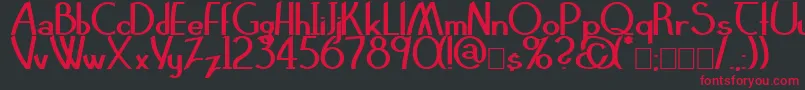 ClarittyBold Font – Red Fonts on Black Background