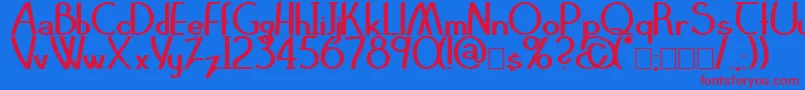 ClarittyBold Font – Red Fonts on Blue Background