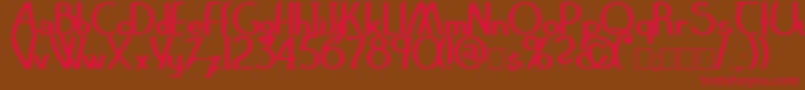 ClarittyBold Font – Red Fonts on Brown Background