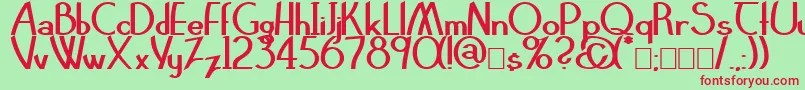 ClarittyBold Font – Red Fonts on Green Background