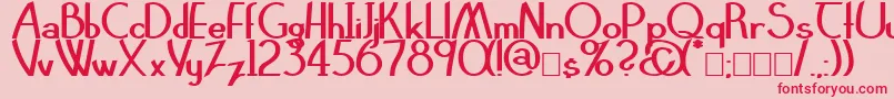 ClarittyBold Font – Red Fonts on Pink Background
