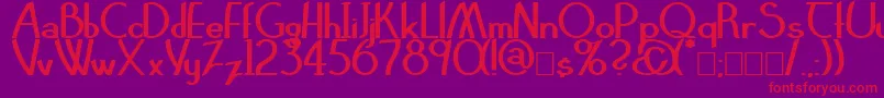 ClarittyBold Font – Red Fonts on Purple Background