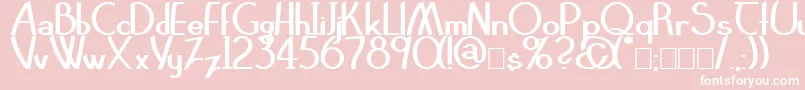 ClarittyBold Font – White Fonts on Pink Background